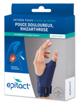 Orthèse de pouce EPITACT rigide de repos - Pouce douloureux, rhizarthrose