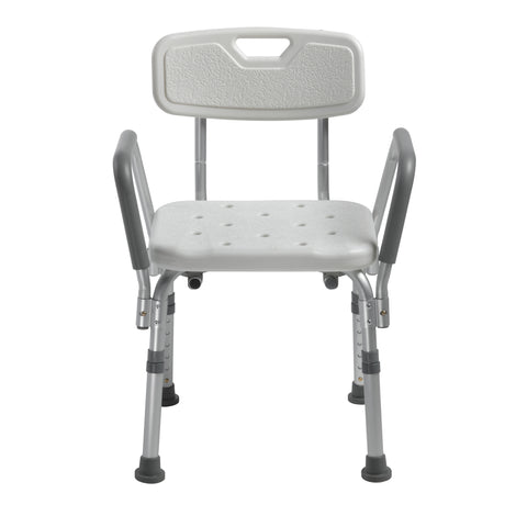 Chaise de Bain Douche avec Appuie Bras et Dossier Hauteur Ajustable