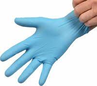 Gants en nitrile sans poudre bleus