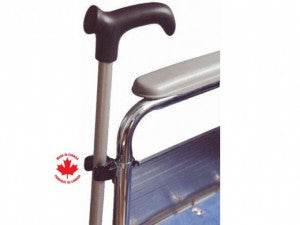 Clip de canne pour fauteuil roulant