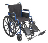 Fauteuil roulant Blue Streak avec repose-pieds et repose-jambes élévateurs