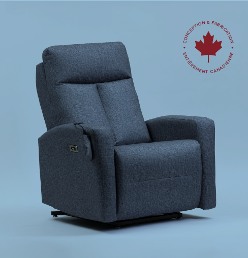 Fauteuil médical auto souleveur Elran 2 moteurs tissu beige grade 28 avec appui-tête motorisé et option lombaire