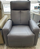 Fauteuil médical auto souleveur Elran 2 moteurs vinyle médical gris grade 40 avec appui-tête motorisé et option lombaire