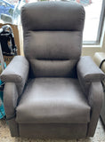 Fauteuil médical auto souleveur Elran 1 moteur tissu gris grade 36 avec assise en mousse mémoire