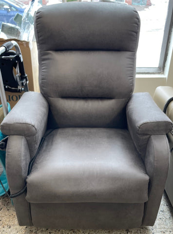 Fauteuil médical auto souleveur Elran 1 moteur tissu gris grade 36 avec assise en mousse mémoire
