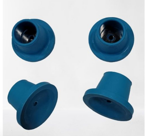 Embouts de caoutchouc bleu aqua pour chaise de bain Aquasense (ensemble de 4)