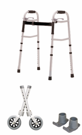 Marchette avec roues et skis ajustable en hauteur et en largeur