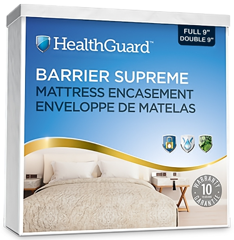 Enveloppe de matelas imperméable HealthGuard pour lit double