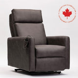 Fauteuil médical auto souleveur Elran 1 moteur vinyle médical beige grade 40 avec appui-tête motorisé