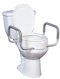 Rehausseur de toilette avec appui-bras 4'' Drive pour toilette allongée