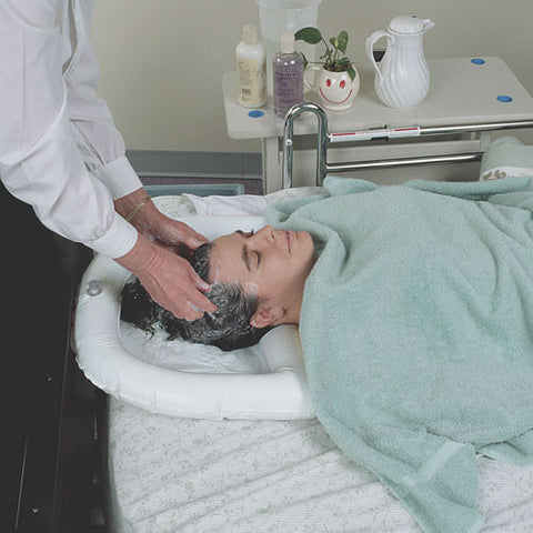 Bassine gonflable pour shampooing