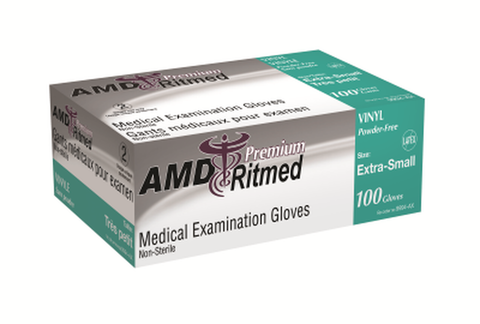 Gants en vinyle sans poudre transparents