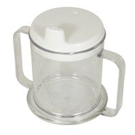 Tasse à 2 anses avec couvercle et base antidérapants
