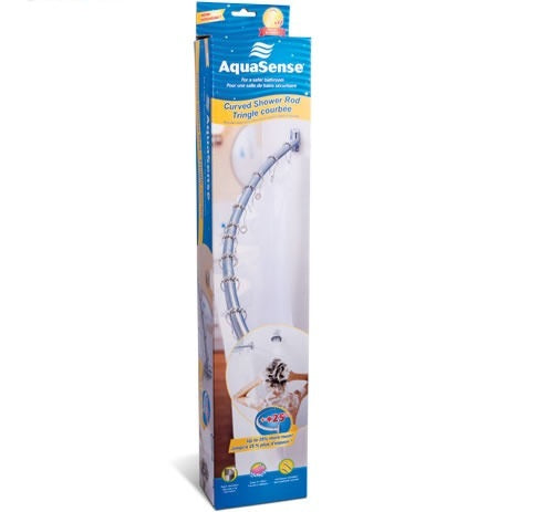 Tringle courbée pour rideau de douche, AquaSense®