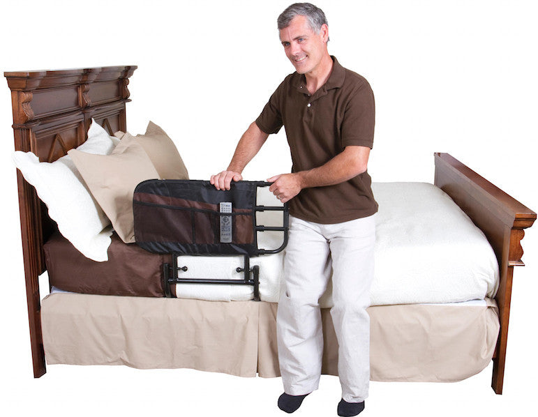 Côté de lit ajustable en longueur 26-42 pouces et abaissable