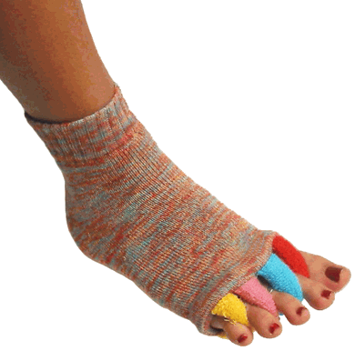 Chaussette d'alignement des orteils happy feet pour les pieds douloureux
