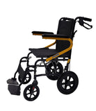 Fauteuil de transport 19''avec roues 12 pouces et côté jaune