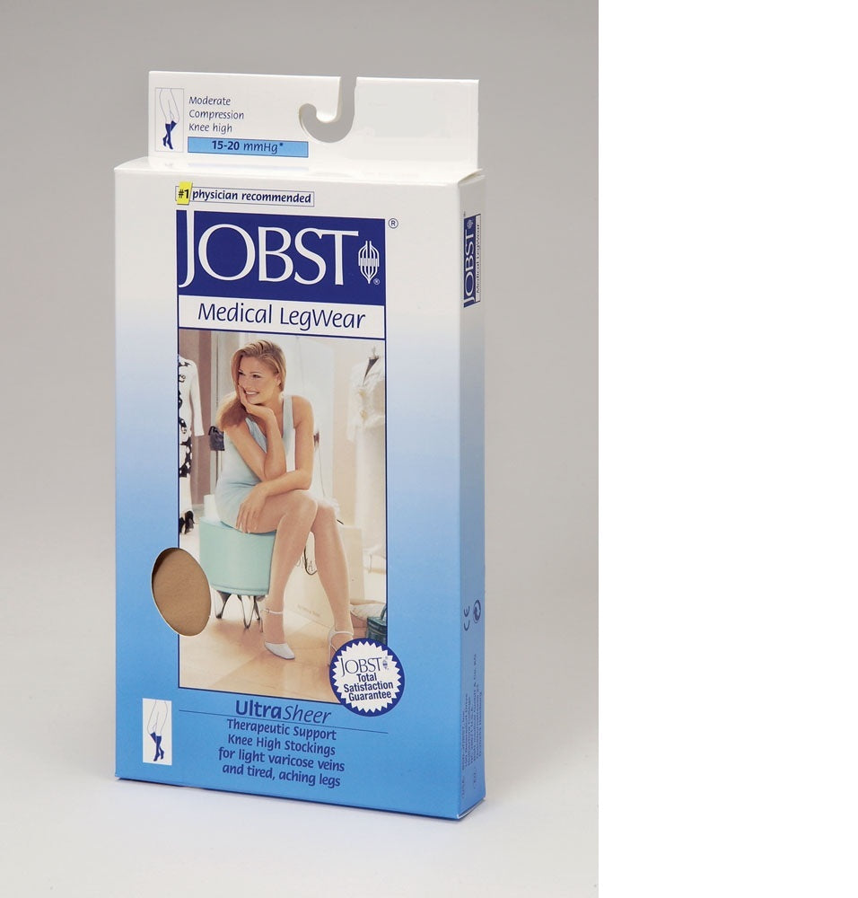 Jobst UltraSheer - bas de compression pour femme au genou - 15-20 mmHg